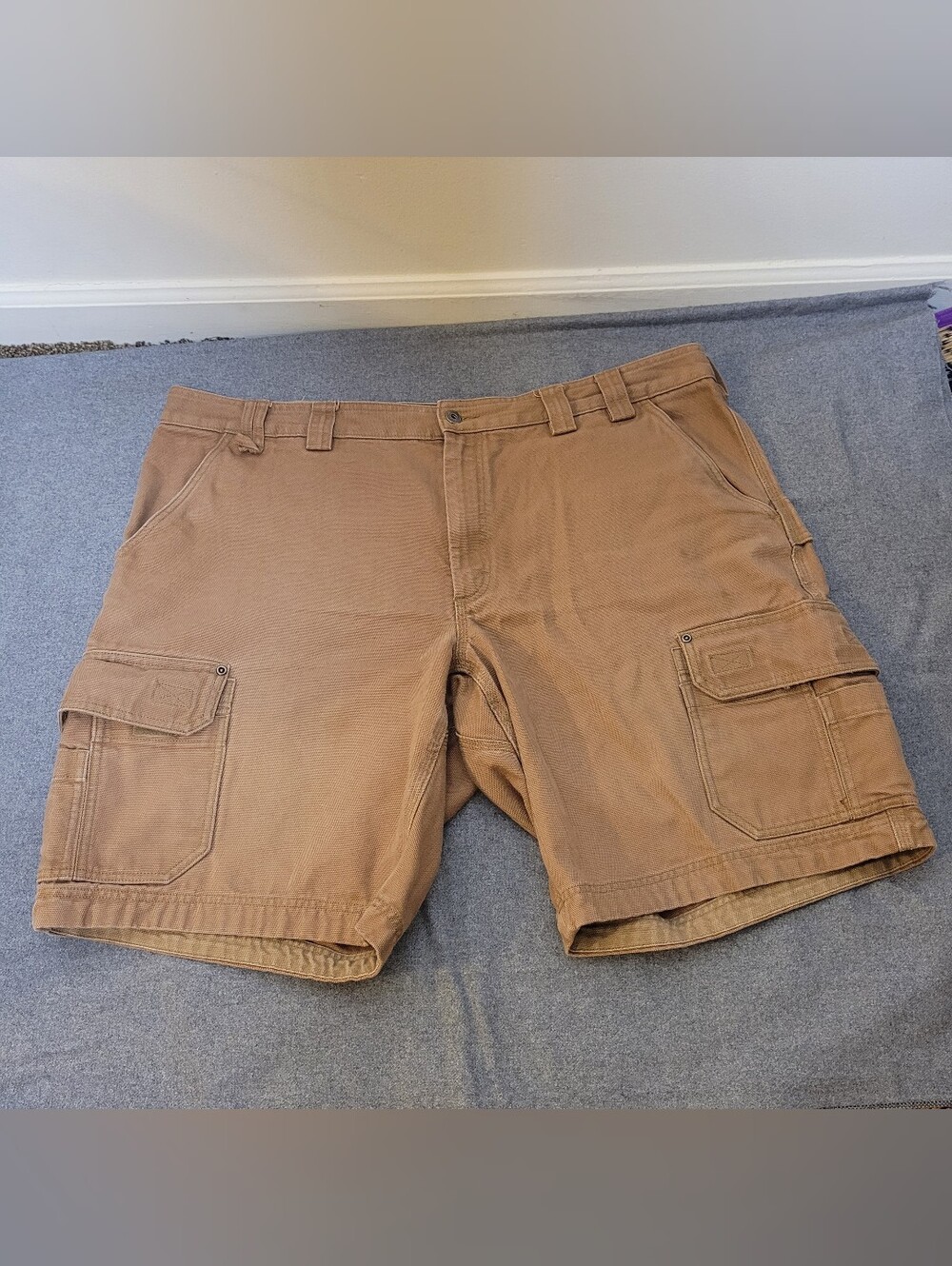 Duluth Trading Men's Cargo Work Shorts Canvas Size 44 Workwear Pockets
